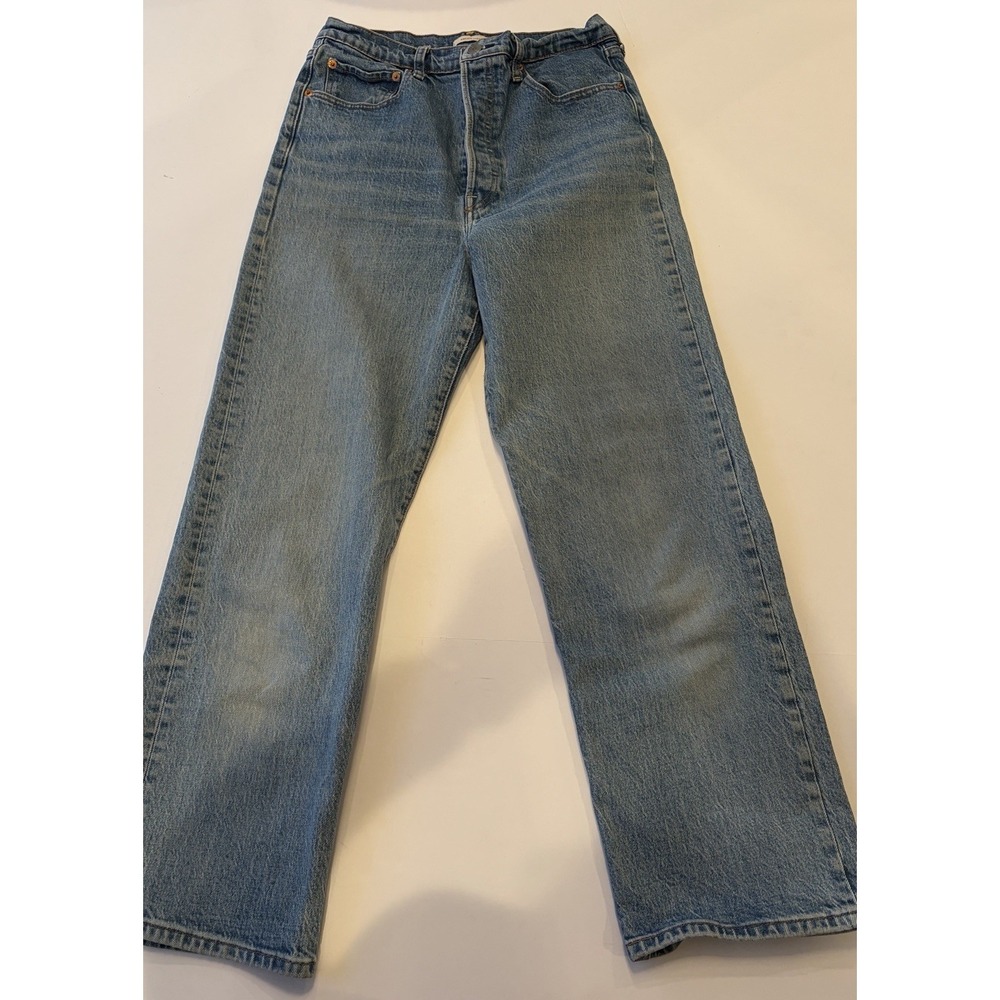 Levi's Ribcage Straight Ankle Womens 31 High Rise Button Fly Jeans Light Wash